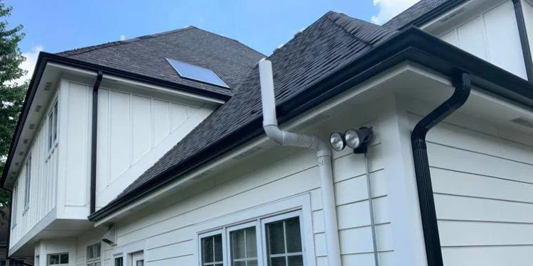 Clean, newly installed gutters on a South Carolina home from Like New Gutters